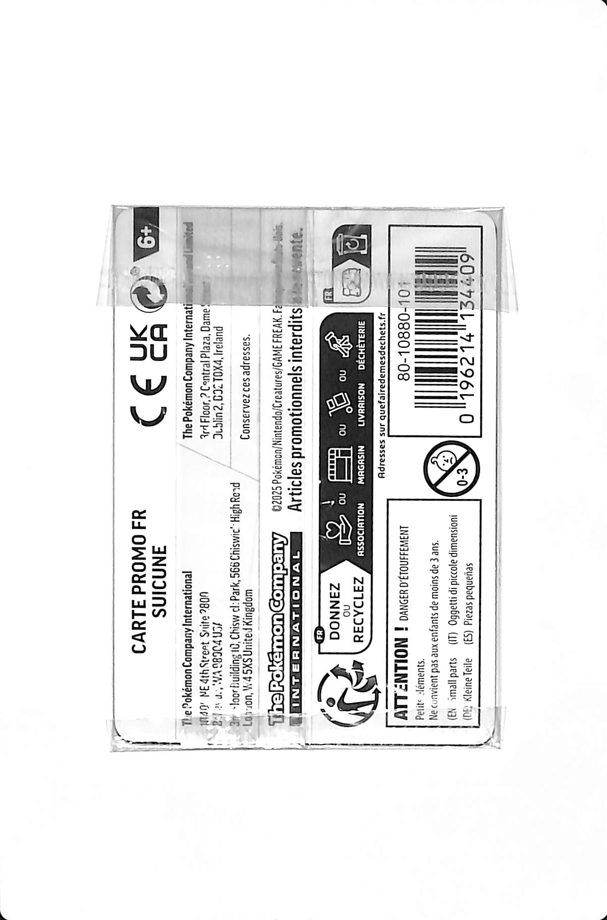 Suicune EB Games Stamped Miscellaneous Cards & Products Promo 026/094 (Sealed)