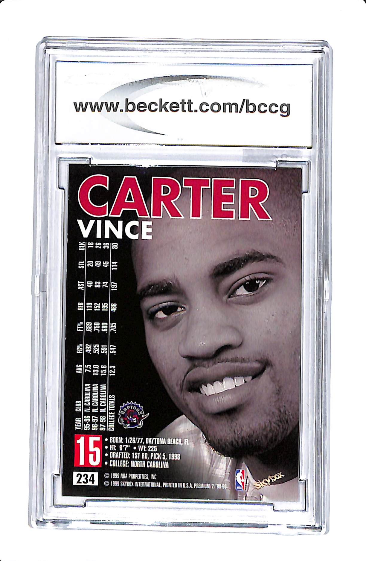1998-99 SKYBOX INTERNATIONAL PREMIUM TRACY MCGRADY ROOKIE #234 BCCG 10