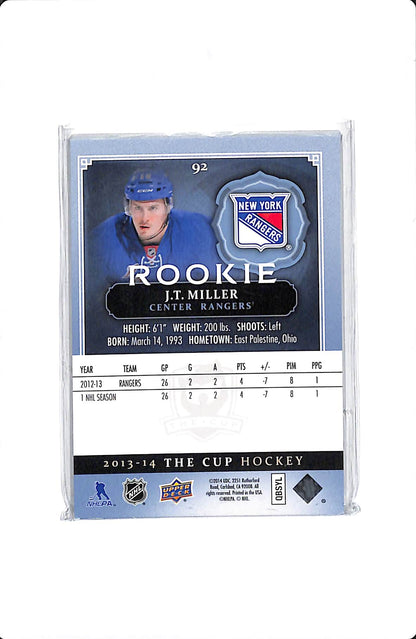 2013-14 UPPER DECK THE CUP JT MILLER ROOKIE GOLD /10 #92