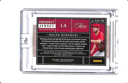 2024 PANINI THREE AND TWO PROSPECT JERSEY AUTOGRAPHS NOLAN SCHANUEL 14/32 #PJA-NS