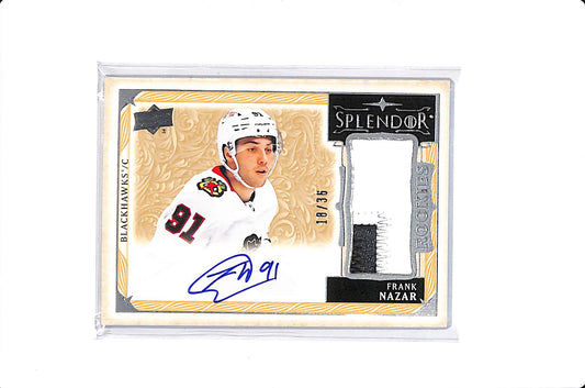 2024-25 UPPER DECK THE CUP FRANK NAZAR SPLENDOR ROOKIE PATCH AUTO /36 #SP-FN