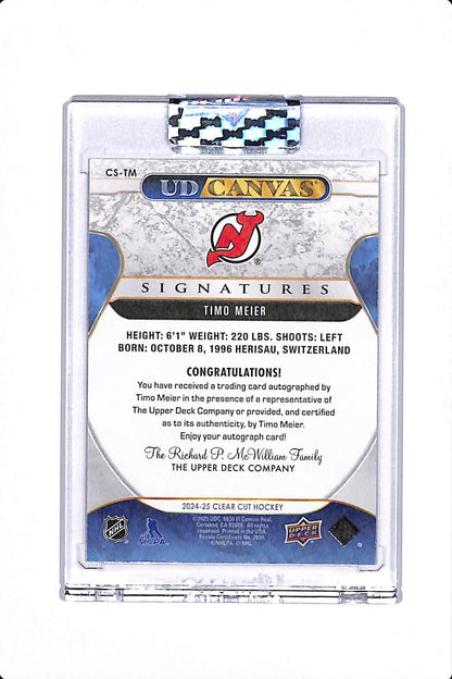 2024-25 UPPER DECK CLEAR CUT TIMO MEIER UD CANVAS AUTO 1/1 #CS-TM