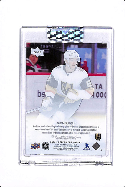 2024-25 UPPER DECK CLEAR CUT BRENDAN BRISSON ROOKIE AUTO #CC-BB