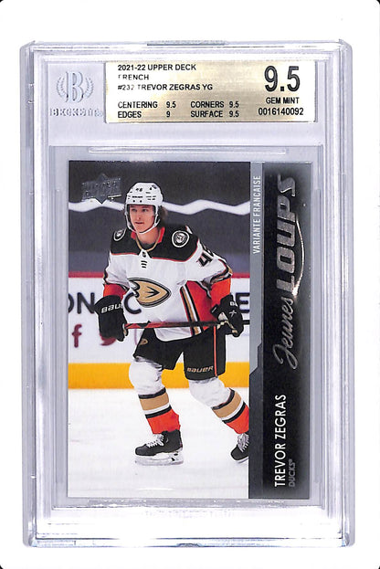 2021-22 UPPER DECK TREVOR ZEGRAS JEUNES LOUPS BGS 9.5 #232 FR