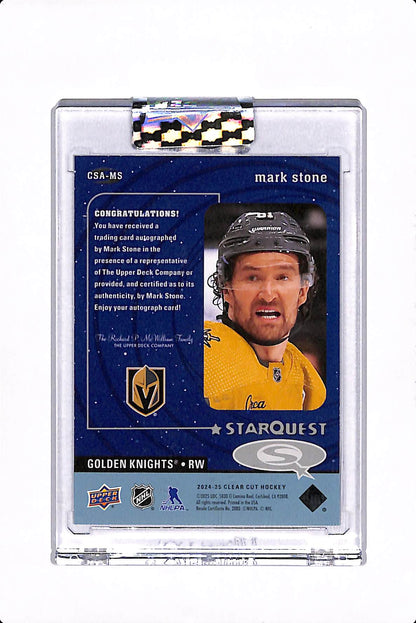 2024-25 UPPER DECK CLEAR CUT MARK STONE STARQUEST AUTO #CSA-MS