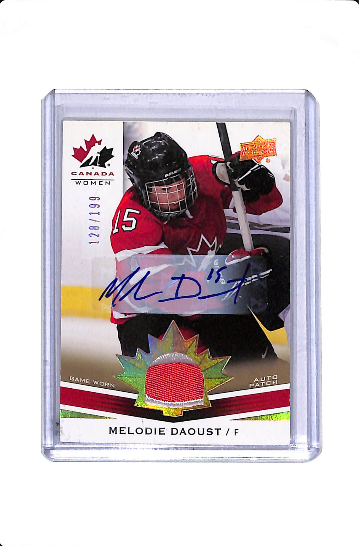 2014 UPPER DECK TEAM CANADA WOMEN MELANIE DAOUST PATCH AUTO /199