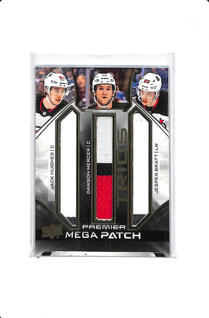 2022-23 UPPER DECK PREMIER MEGA PATCH HUGHES/MERCER/BRATT /15 #PM3-HHM