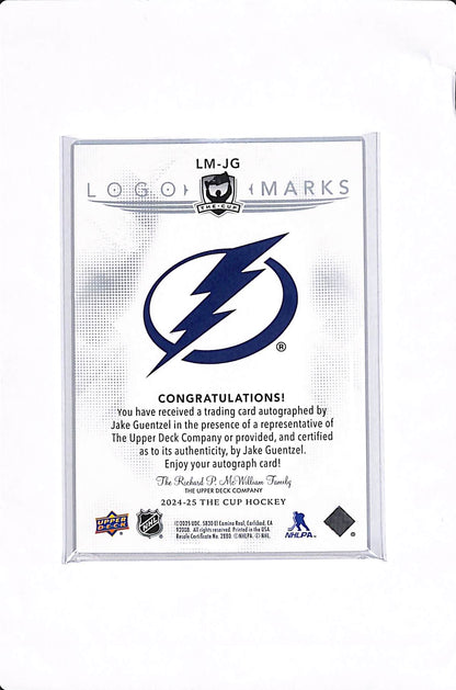 2024-25 UPPER DECK THE CUP JAKE GUENTZEL LOGO MARKS AUTO #LM-JG