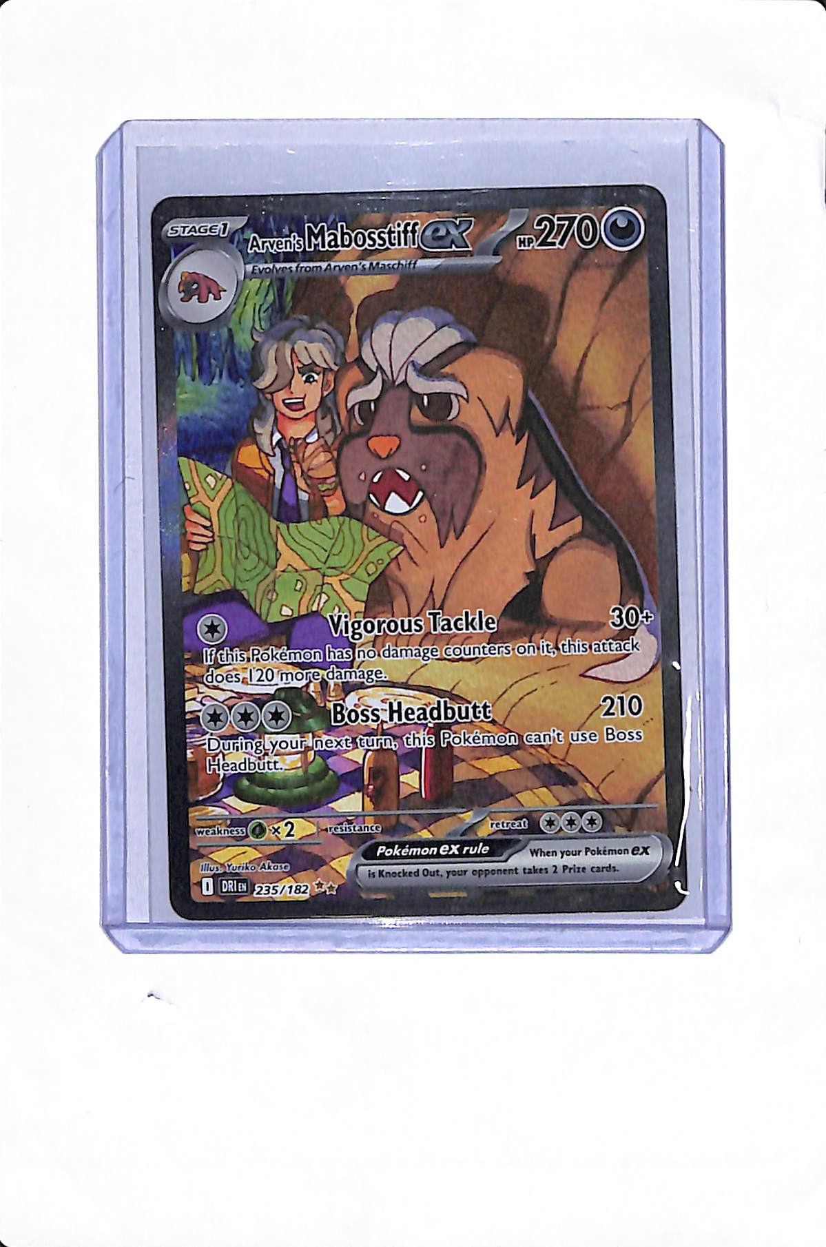 POKEMON DESTINED RIVALS ARVEN'S MABOSSTIFF EX 235/182