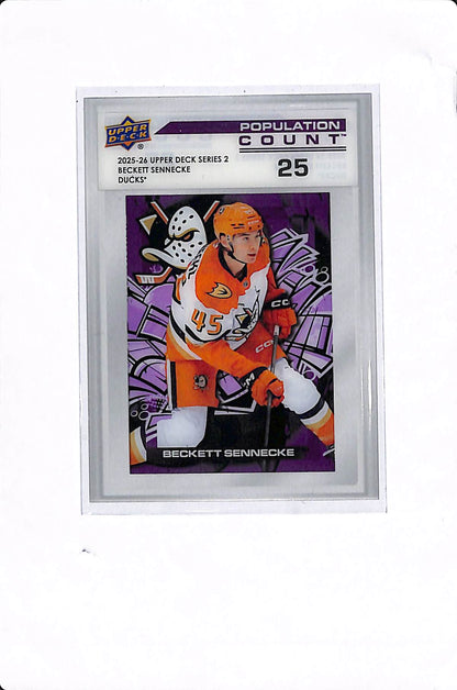 2025-26 UPPER DECK SERIES TWO BECKET SENNECKE POPULATION COUNT 25 #PC-49