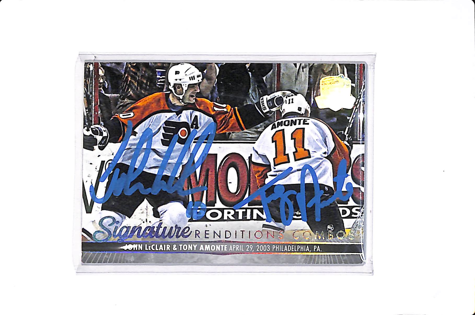 2023-24 UPPER DECK THE CUP SIGNATURE RENDITIONS COMBO LeCLAIR/AMONTE #SR2-LA