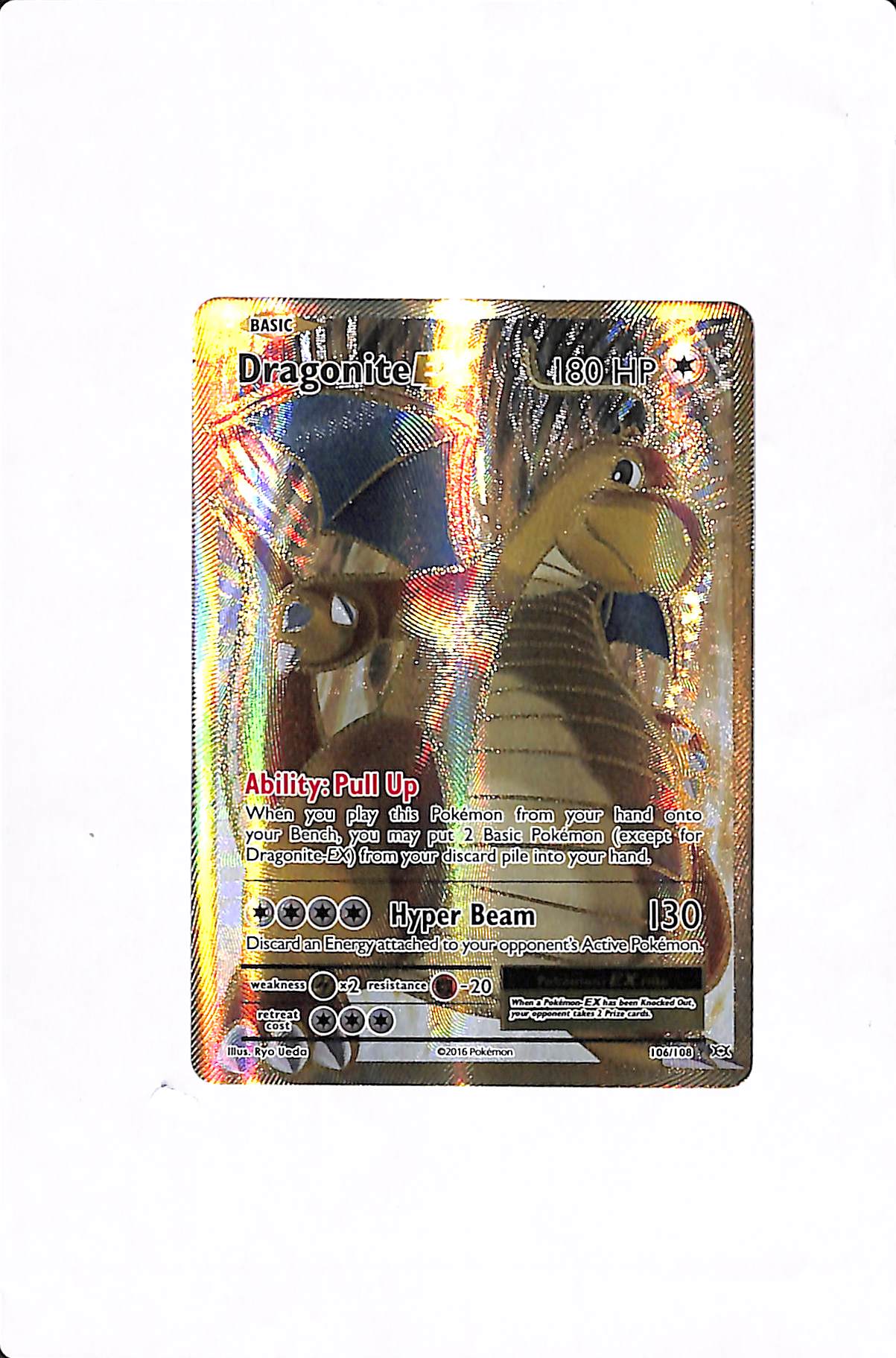Dragonite EX (Full Art) Evolutions Ultra Rare 106/108