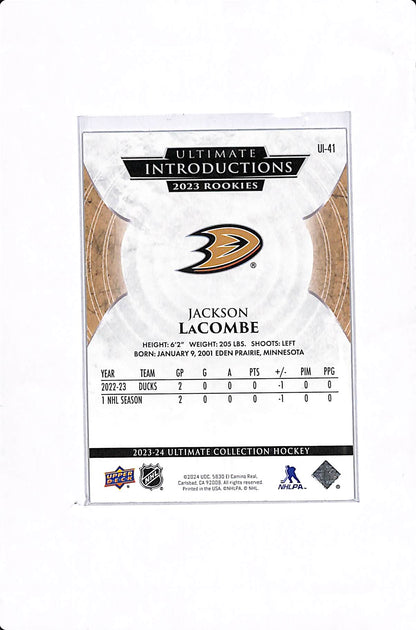 2023-25 UPPER DECK ULTIMATE JACKSON LACOMBE ULTIMATE INTRODUCTIONS ROOKIE /5 #UI-51
