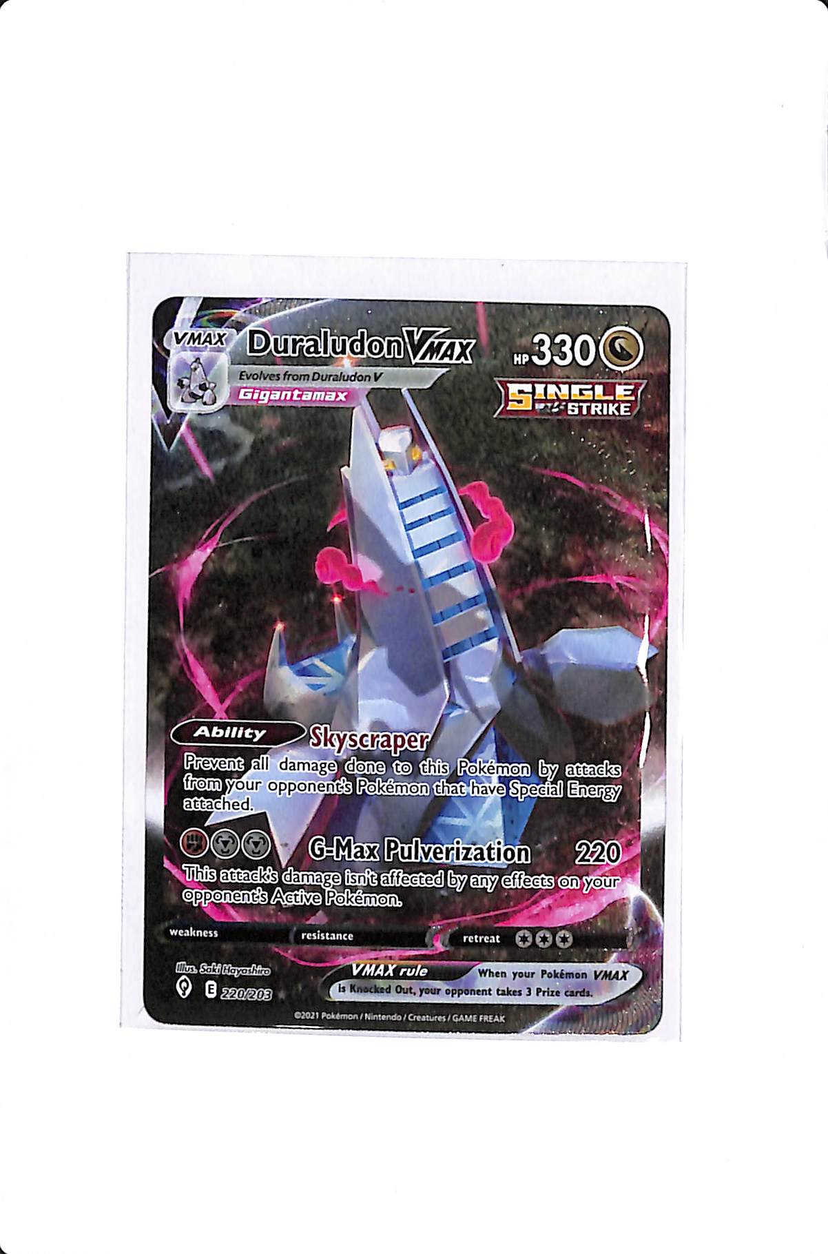 Duraludon VMAX (Alternate Art Secret) Evolving Skies Secret Rare 220/203