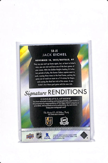 2022-23 UPPER DECK THE CUP JACK EICHEL SIGNATURE RENDITIONS #SR-JE