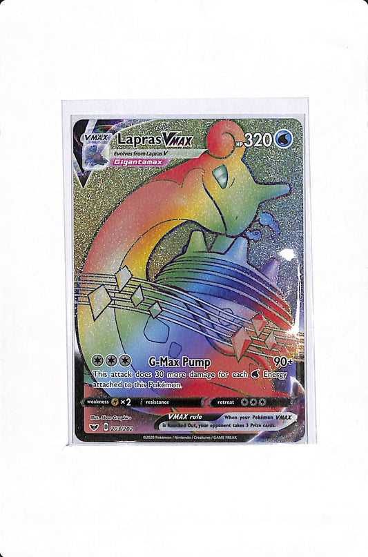 Lapras VMAX (Secret) Sword & Shield Base Set Secret Rare 203/202