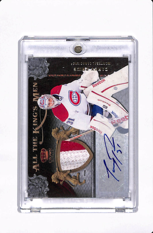 2011 PANINI CROWN ROYALE ALL THE KING'S MEN PATCH AUTO CAREY PRICE /10
