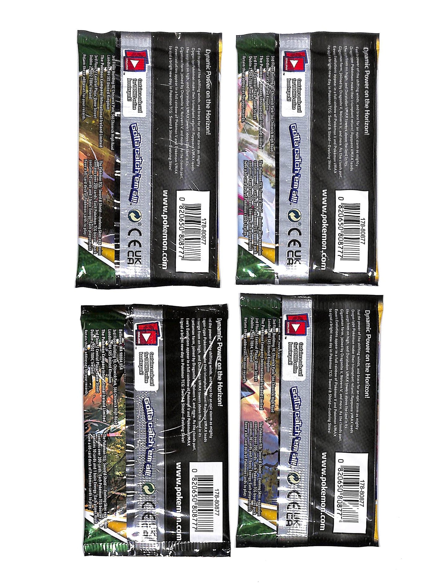 Pokemon TCG: Evolving Skies Booster Pack [Full Pack Art Set]
