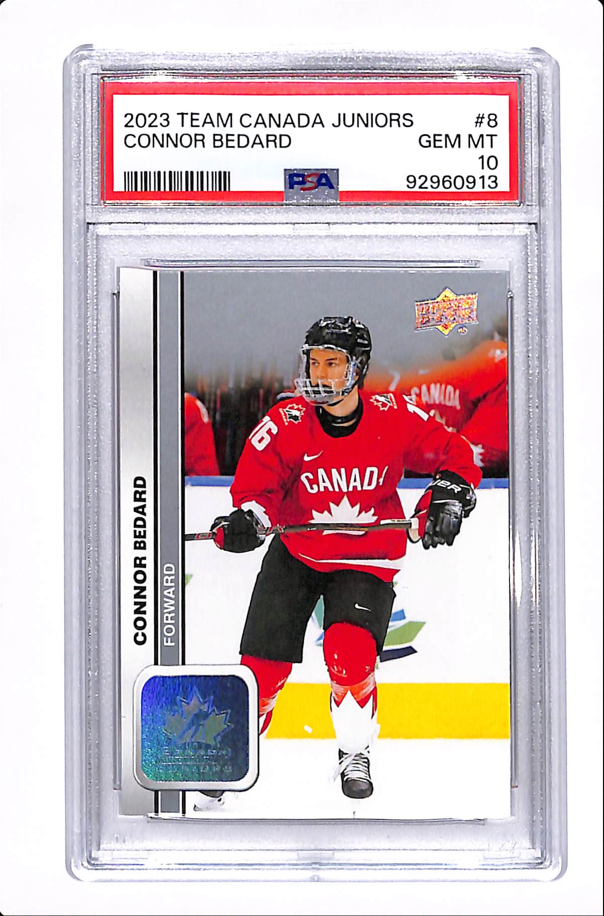 2023 TEAM CANADA JUNIORS CONNOR BEDARD ROOKIE PSA 10 #8