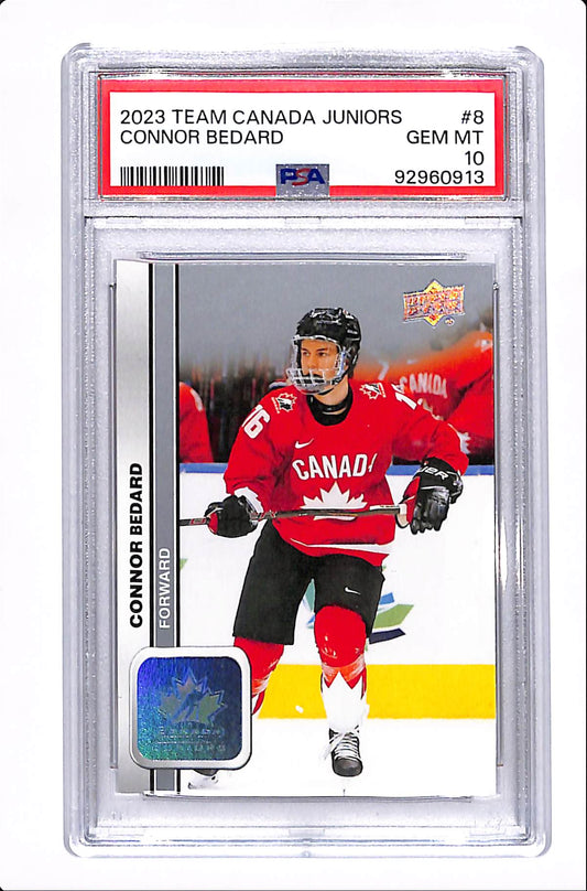 2023 TEAM CANADA JUNIORS CONNOR BEDARD ROOKIE PSA 10 #8