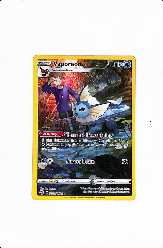 Vaporeon Brilliant Stars Trainer Gallery Ultra Rare TG02/TG30