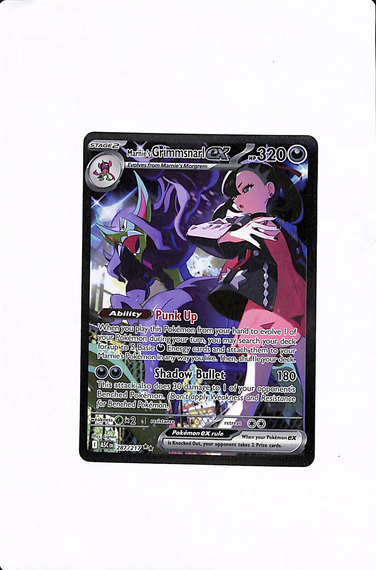 Marnie's Grimmsnarl ex Ascended Heroes Special Illustration Rare 287/217