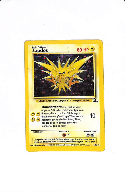 Zapdos (15) Fossil Holo Rare 15