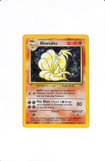 Ninetales Base Set (Unlimited) Holo Rare 12