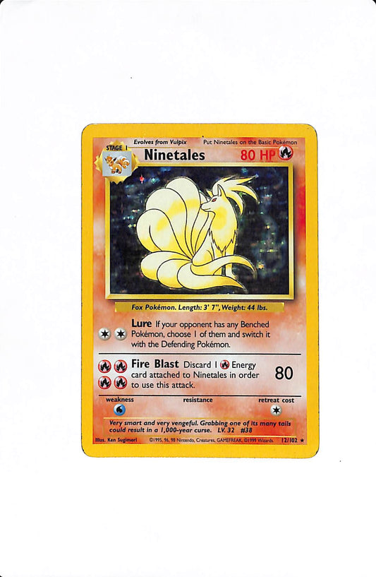 Ninetales Base Set (Unlimited) Holo Rare 12