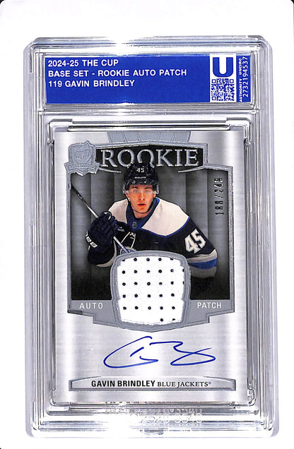 2024-25 UPPER DECK THE CUP GAVIN BRINDLEY ROOKIE PATCH AUTO /249 #119