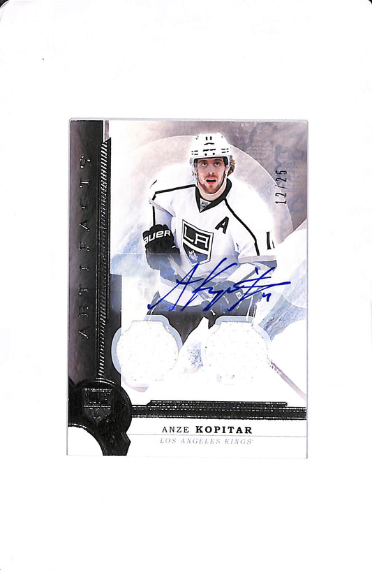 2016-17 UPPER DECK ARTIFACTS ANZE KOPITAR JERSEY AUTO /25 #64