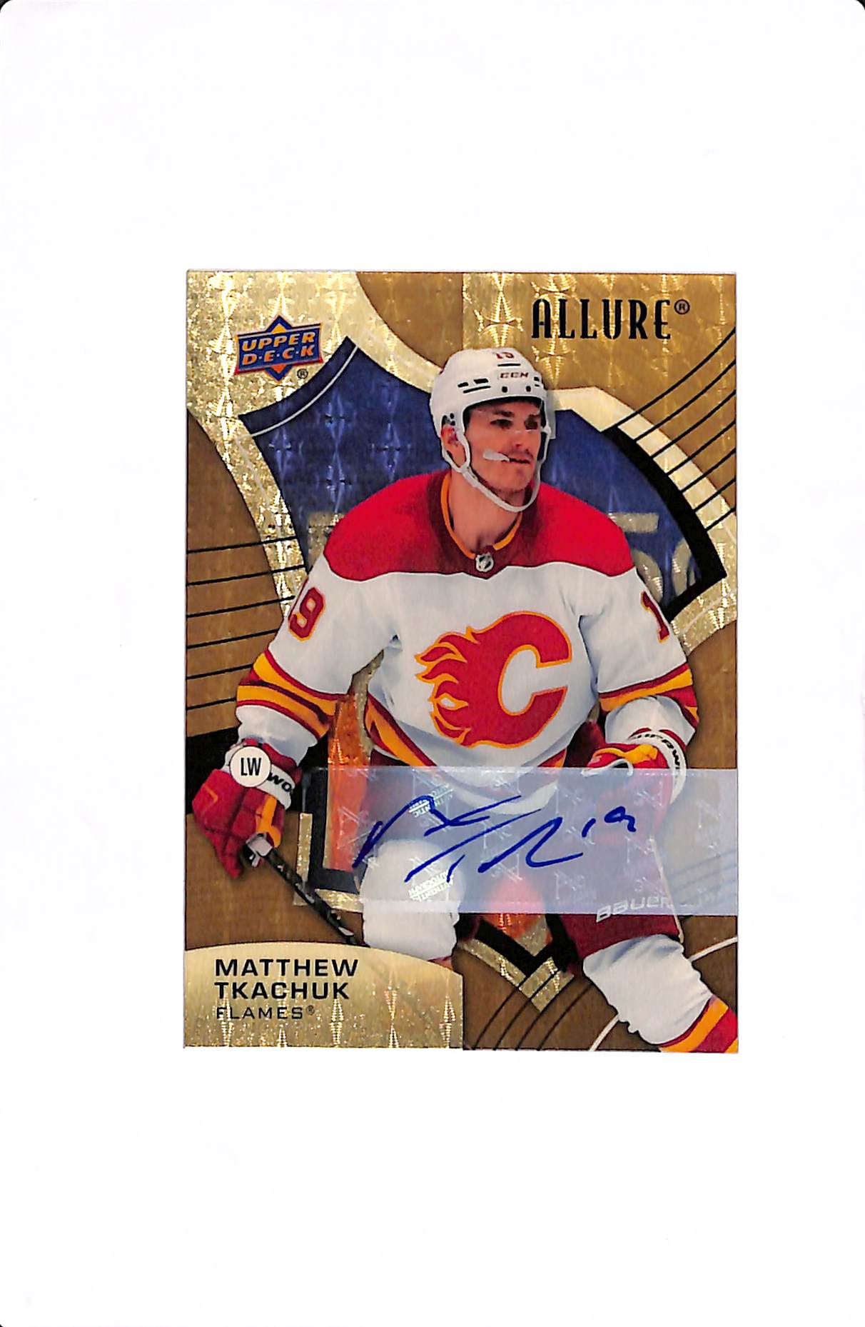 2021-22 UPPER DECK ALLURE MATTHEW TKACHUK GOLDEN TREASURES AUTO 1/1 #94