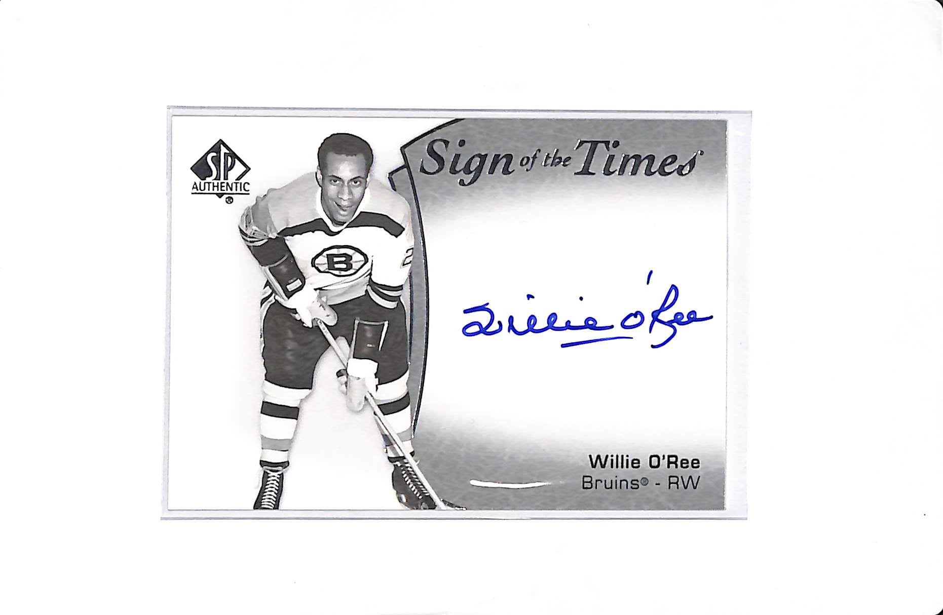 2021-22 UPPER DECK SP AUTHENTIC WILLIE O'REE SIGN OF THE TIMES AUTO #SOTT-WO