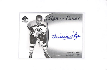 2021-22 UPPER DECK SP AUTHENTIC WILLIE O'REE SIGN OF THE TIMES AUTO #SOTT-WO