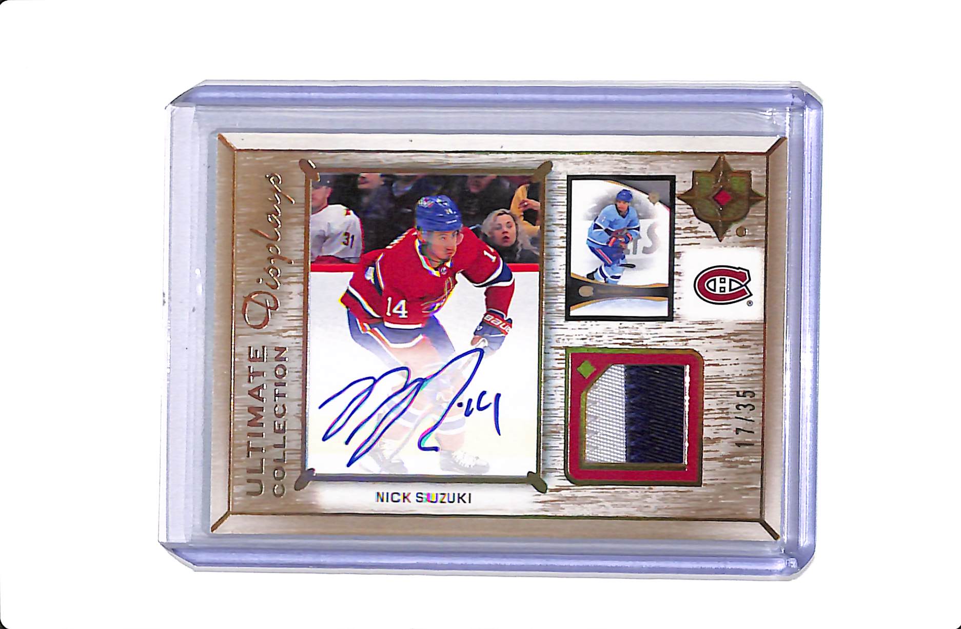 2022-23 UPPER DECK ULTIMATE COLLECTION NICK SUZUKI DISPLAYS PATCH AUTO /35