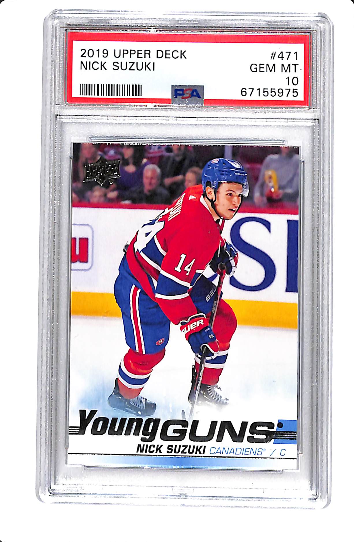 2019-20 UPPER DECK SERIES 2 NICK SUZUKI YOUNG GUNS #471 PSA 10