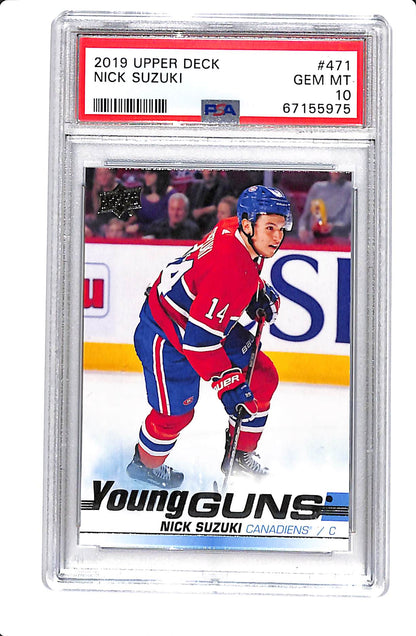 2019-20 UPPER DECK SERIES 2 NICK SUZUKI YOUNG GUNS #471 PSA 10