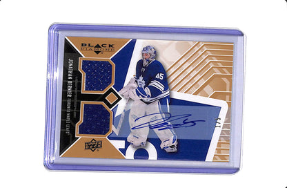 2014-15 UPPER DECK BLACK DIAMOND JONATHAN BERNIER DOUBLE DIAMOND JERSEYS AUTO /5 #TOR-JB