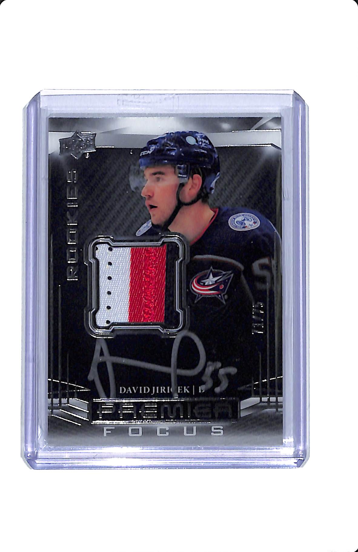 2022-23 UD PREMIER DAVID JIRICEK FOCUS ROOKIES PATCH AUTO 71/75