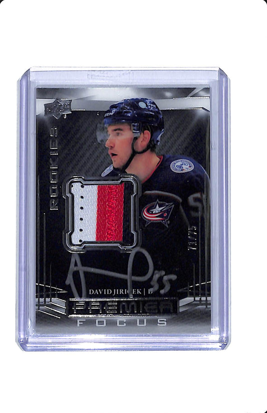 2022-23 UD PREMIER DAVID JIRICEK FOCUS ROOKIES PATCH AUTO 71/75