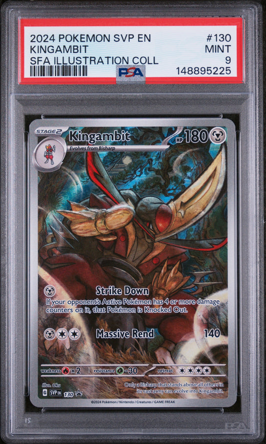 2024 POKEMON SVP EN KINGAMBIT BLACK STAR PROMO SHROUDED FABLE ILLUSTRATION COLLECTION #130 PSA 9