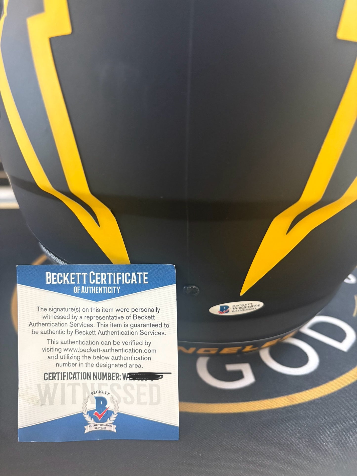 Justin Herbert Full Sized Riddell Replica Signed Helmet