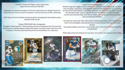 2025 Topps Chrome Football Blaster Box