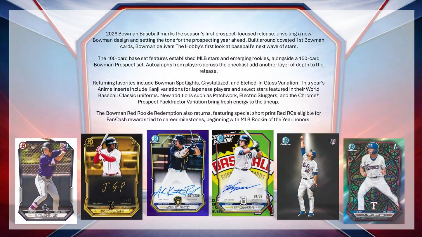 2026 Bowman Baseball Mega Box