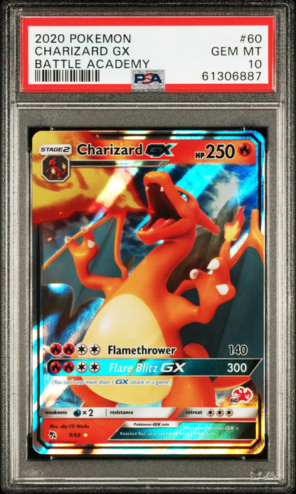 2020 POKEMON BATTLE ACADEMY #60 CHARIZARD GX BATTLE ACADEMY PSA 10