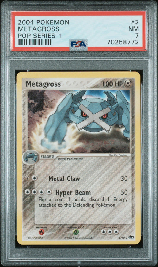 Metagross POP Series 1 Rare #2 PSA 7