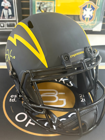 Justin Herbert Full Sized Riddell Replica Signed Helmet