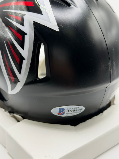 Michael Vick Signed Mini Riddell Helmet (Speed) Beckett COA