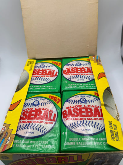 1987 O-Pee-Chee Baseball UNSEALED BOX 36 Packs SEALED & UNSEARCHED MINT