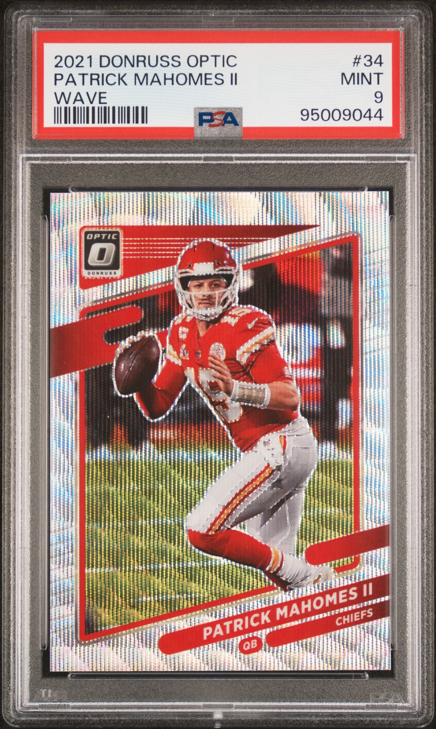2021 PANINI DONRUSS OPTIC PATRICK MAHOMES WAVE /299 PSA 9 #34